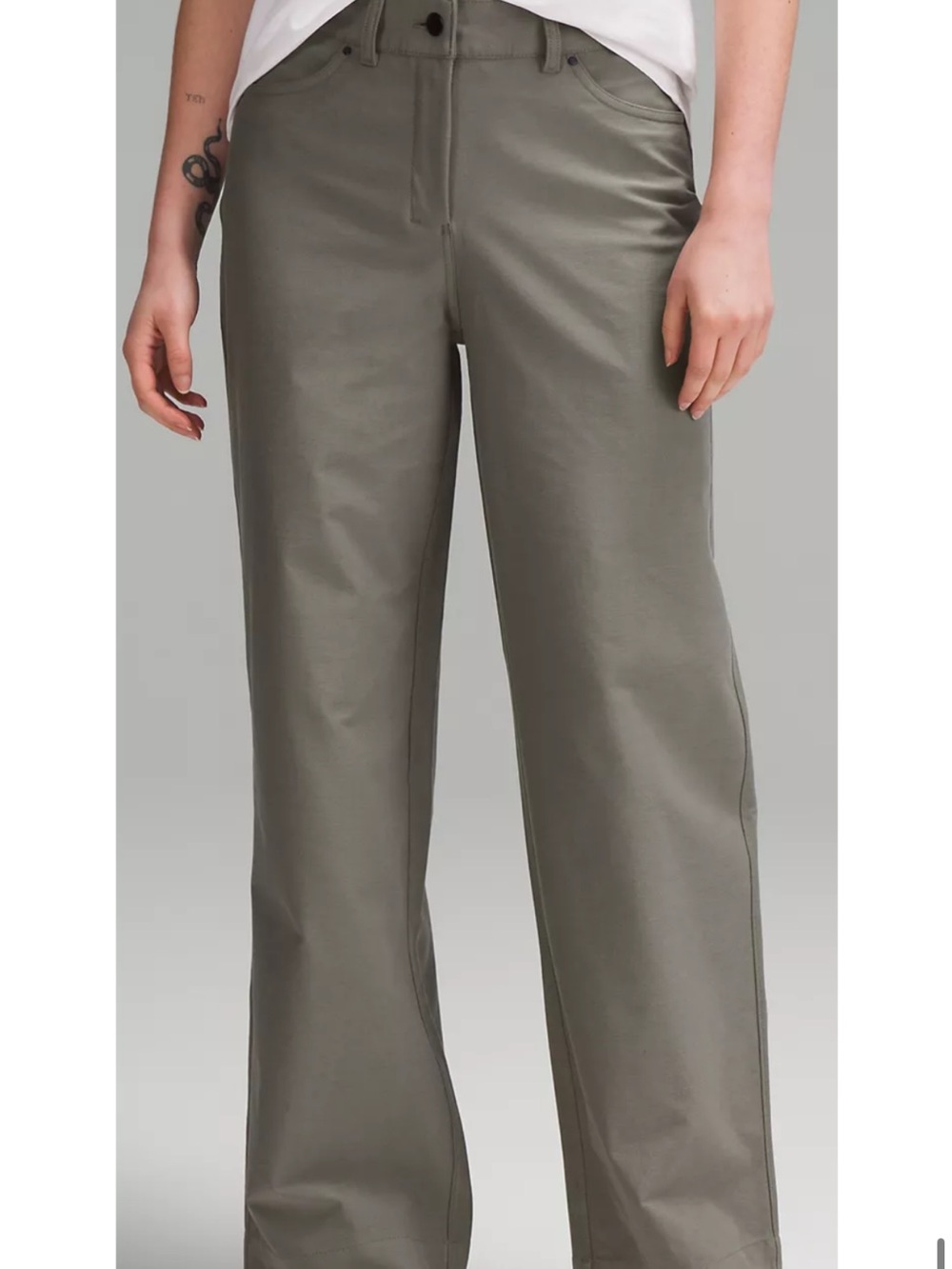lululemon athletica City Sleek High-Rise Wide-Leg Pants in Grey Sage